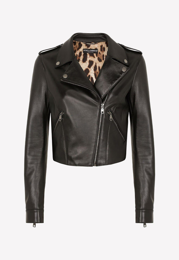 Zip-Up Leather Jacket