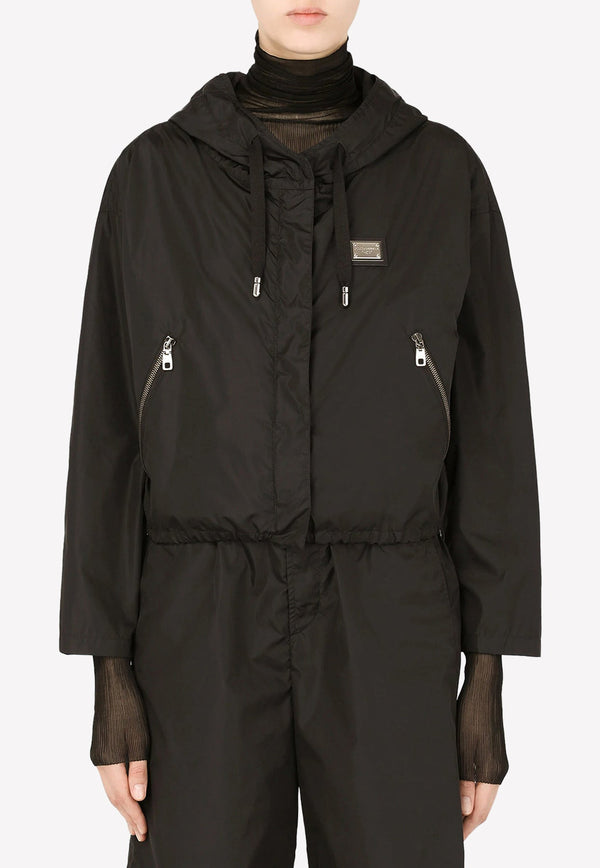 Technical Fabric Hooded Jacket