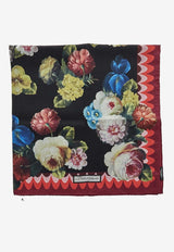 Floral Print Silk Scarf