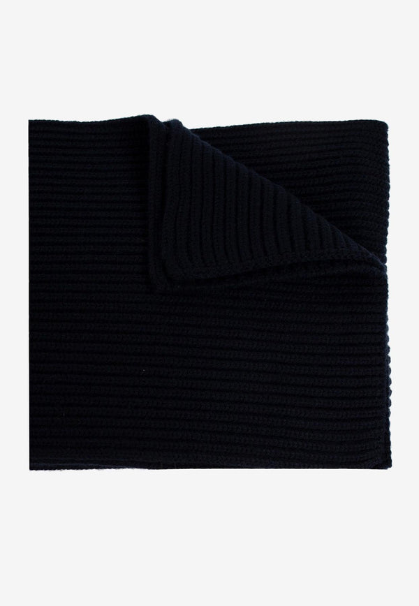 Logo Knitted Cashmere Scarf