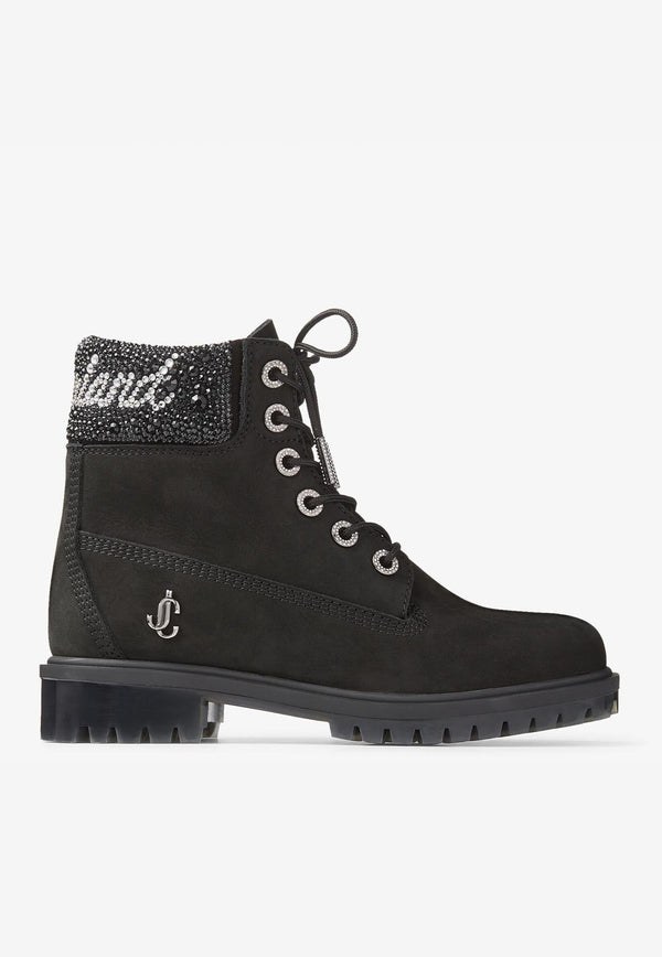 X Timberland 6 Inch Crystal Cuff Boots