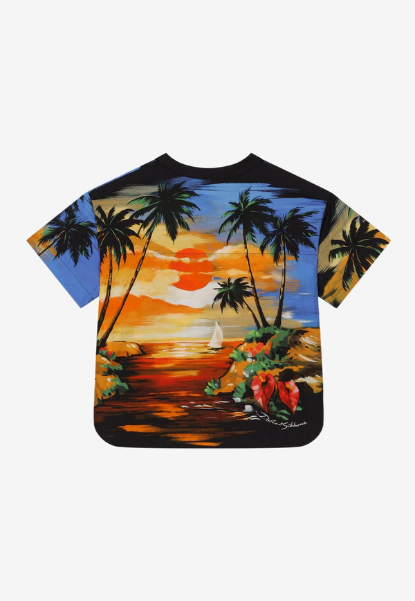 Boys Hawaiian Print T-shirt