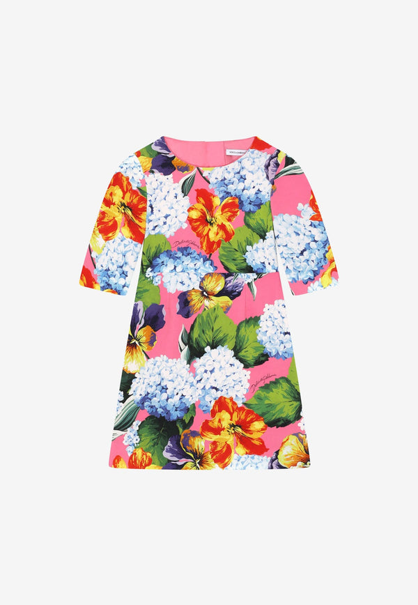 Girls Hydrangea Print Cady Dress