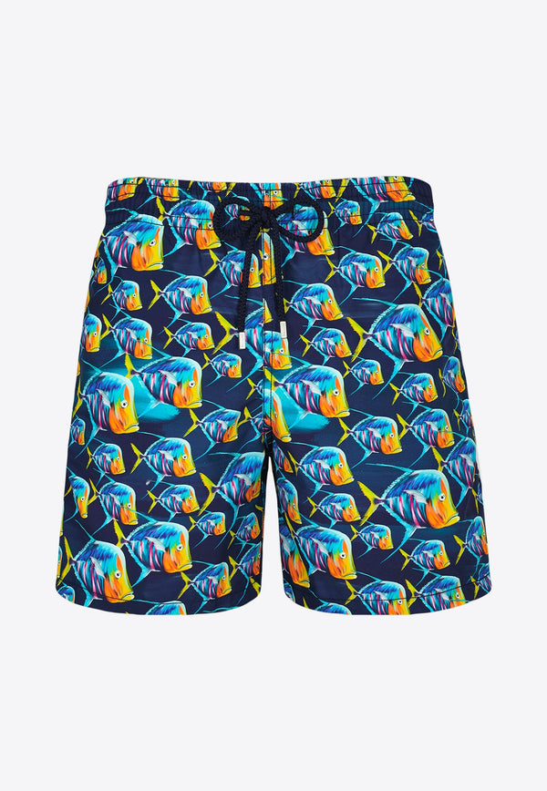 Moorea Piranhas Print Swim Shorts