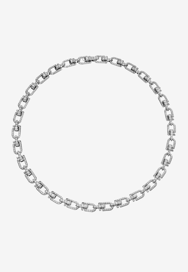 Reine Diamond Chain Necklace in 18-karat White Gold