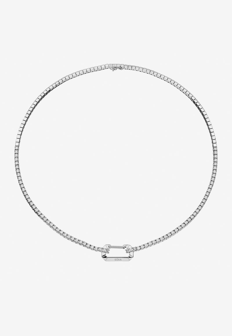 Special Order - Paris Diamond Pavé Necklace in 18-karat White Gold