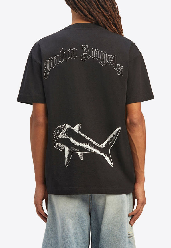Broken Shark Print T-shirt