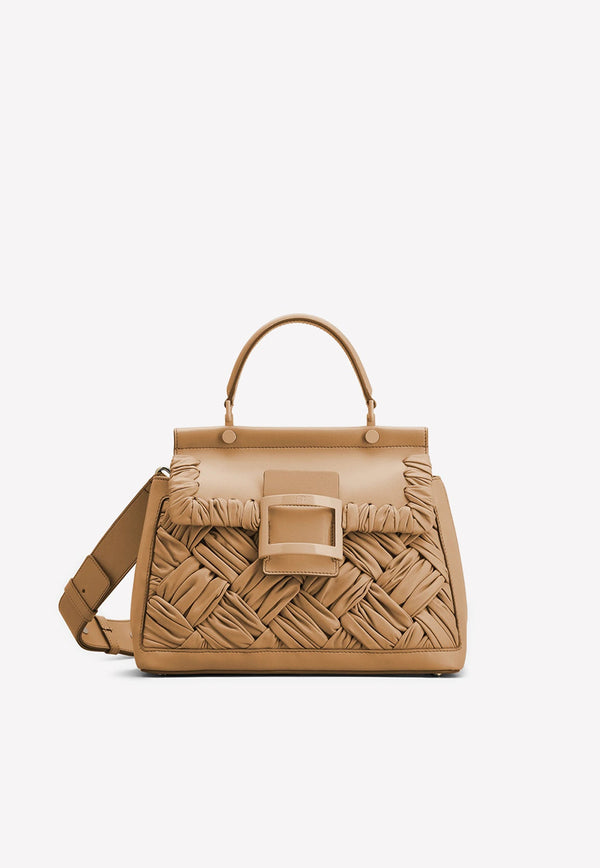 Viv' Cabas Foulard Lacquered Buckle Bag in Soft Leather