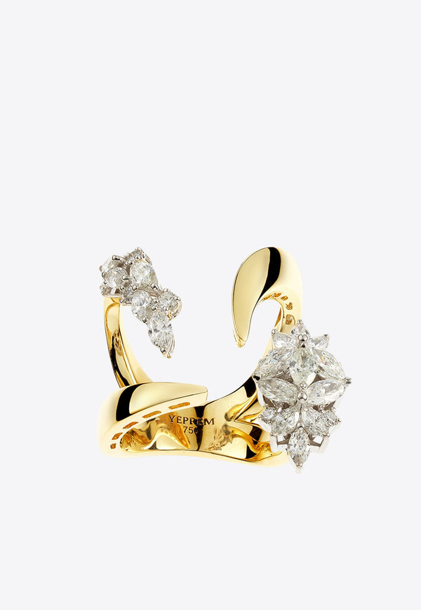 Golden Strada Stackable Ring in 18-karat Yellow Gold with Diamonds