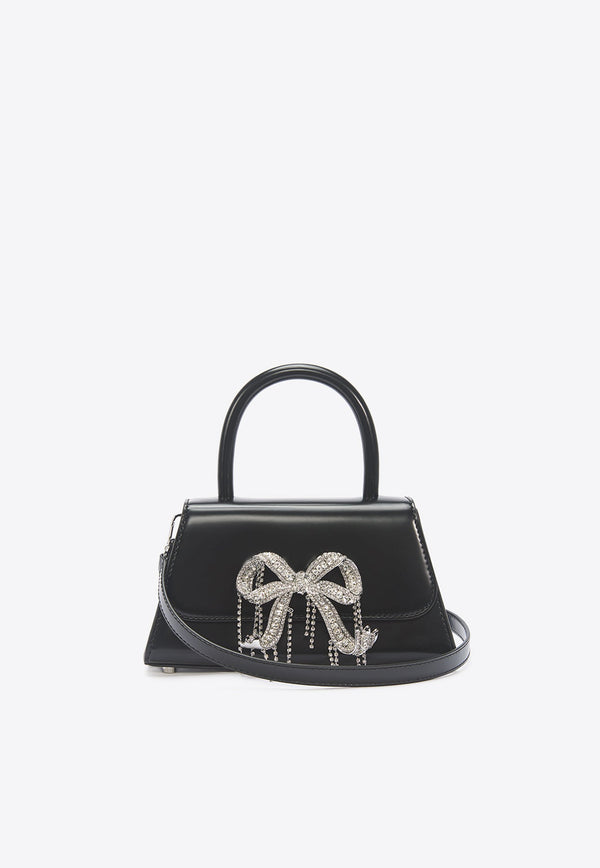Mini Leather Bow Top Handle Bag