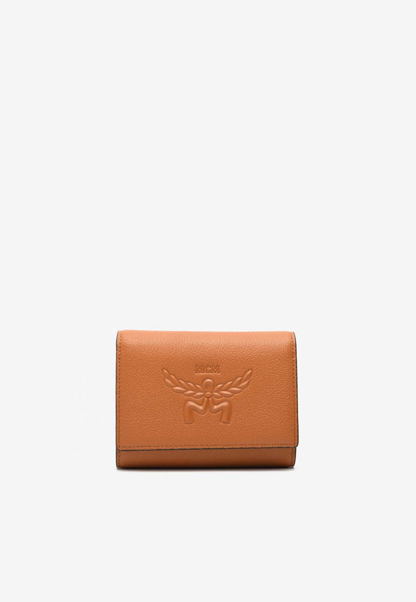Small Himmel Tri-Fold Wallet in Grained Leather