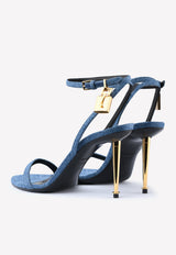 Padlock 85 Naked Pointy Denim Sandals