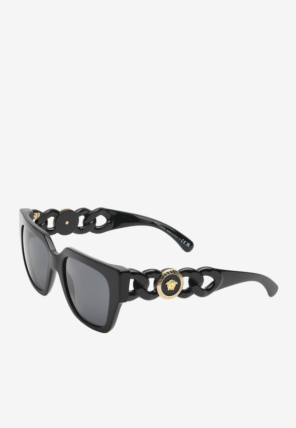 Medusa Chain Square Sunglasses