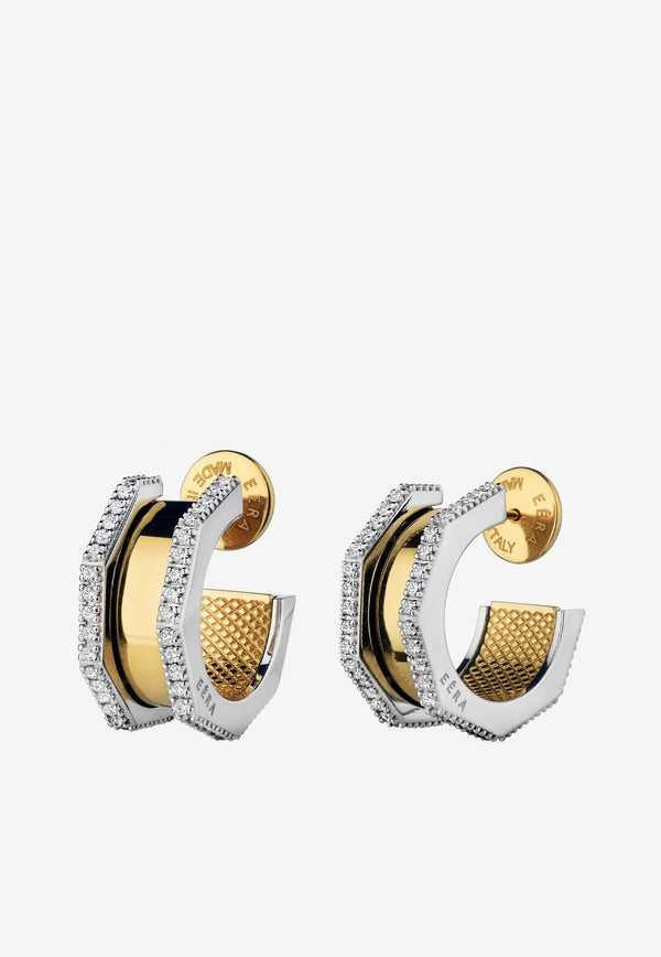Tubo 18-karat Yellow Gold Earrings with Diamonds
