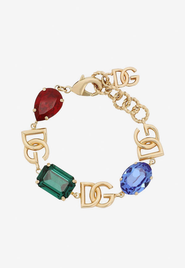 DG Logo and Rhinestones Embellished Bracelet
