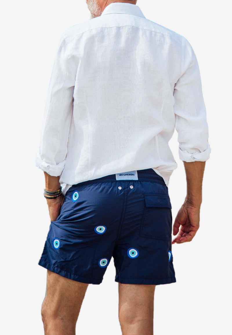 All-Over Mataki Embroidered Swim Shorts