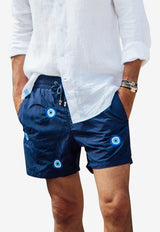 All-Over Mataki Embroidered Swim Shorts