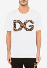 Leopard Print DG Patch Cotton T-shirt