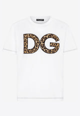 Leopard Print DG Patch Cotton T-shirt