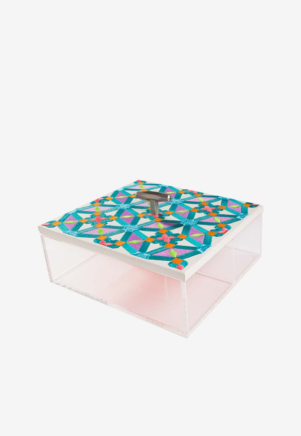 Acrylic Box with Oriental Embroidery