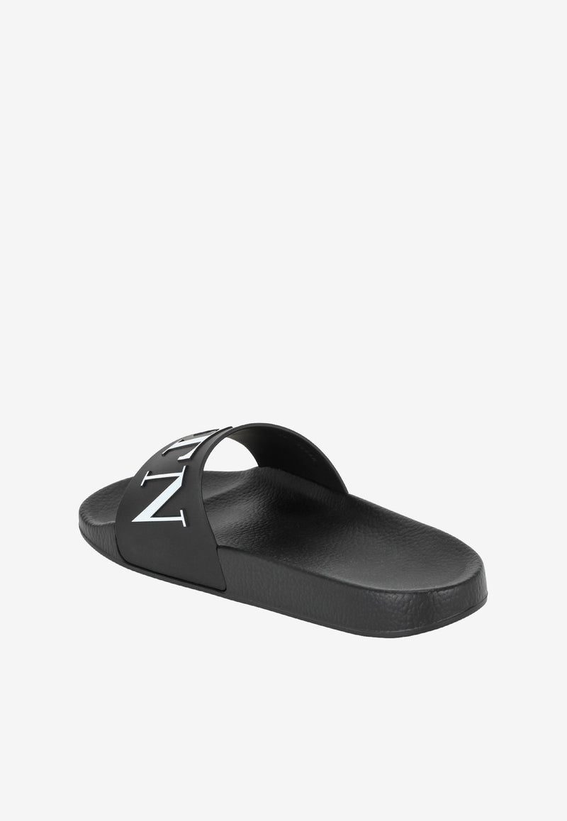VLTN Embossed Slider Sandals